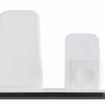 3-in-1 drahtlos Ladestation für iPhone/Apple Watch/AirPods weiß/grau