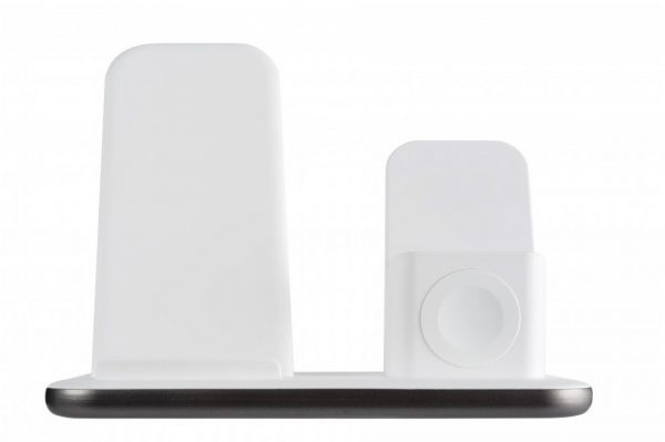 3-in-1 drahtlos Ladestation für iPhone/Apple Watch/AirPods weiß/grau