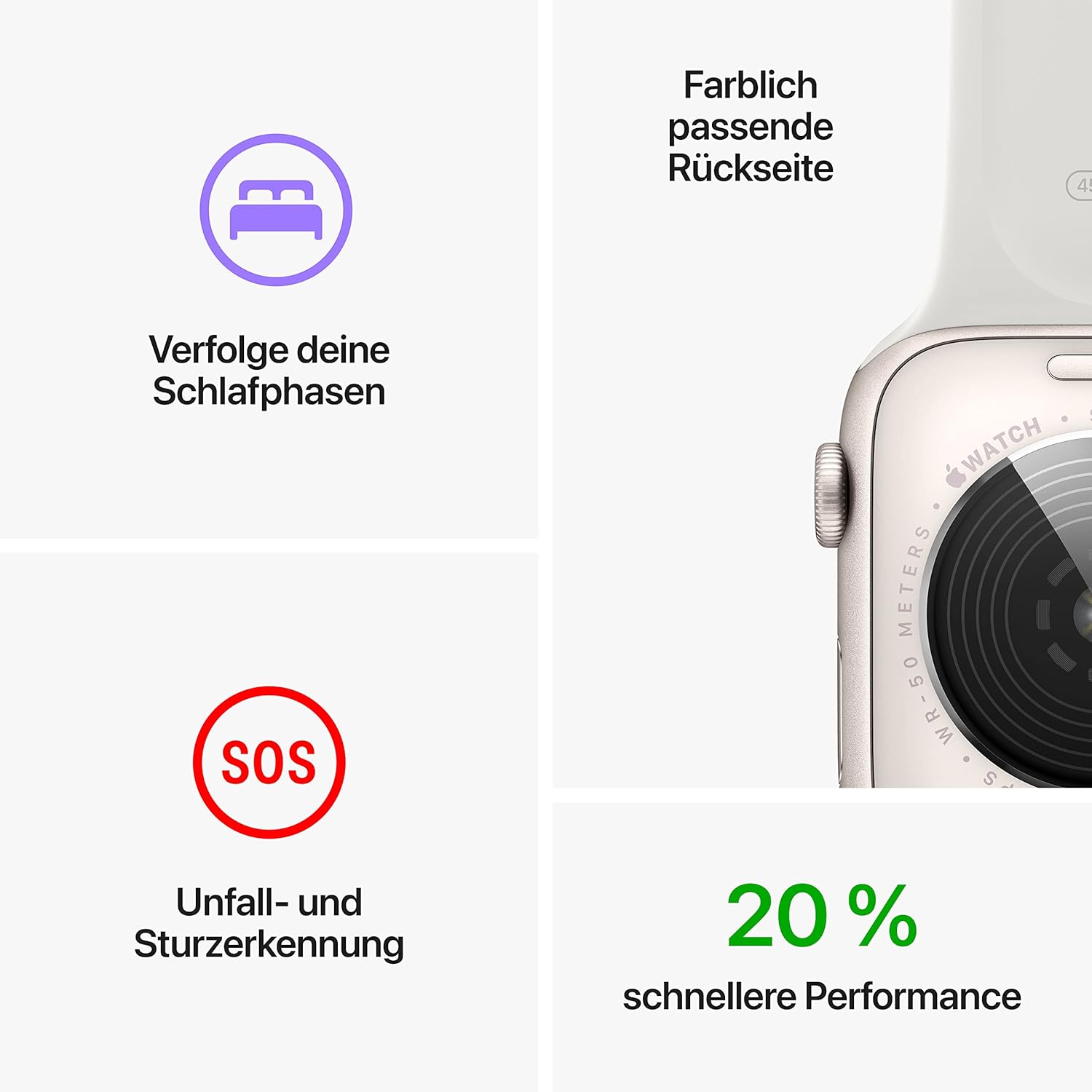 Apple Watch SE 40 mm in Polarstern, generalüberholt