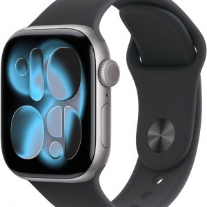 Apple Watch Series 11 (42mm) GPS Smartwatch Alu mit Sportarmband S/M space grau/schwarz