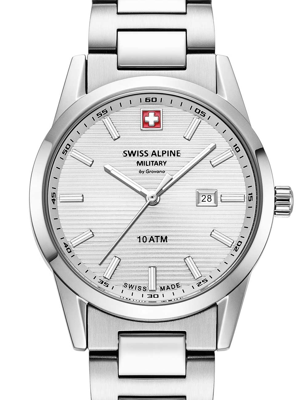 Swiss Alpine Military 7767.1132 Damenuhr Argos silber 34mm 10ATM