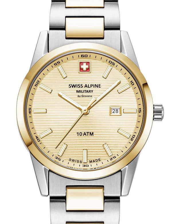 Swiss Alpine Military 7767.1141 Damenuhr Argos bicolor gold 34mm 10ATM