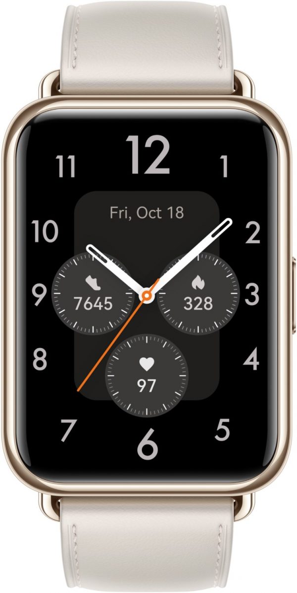 Watch Fit 2 (Classic) Smartwatch Lederarmband moonlight white