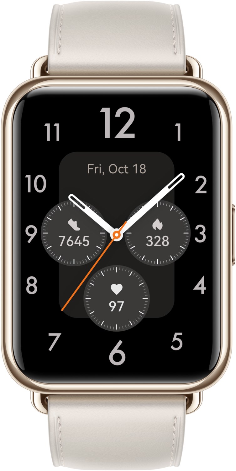 Watch Fit 2 (Classic) Smartwatch Lederarmband moonlight white