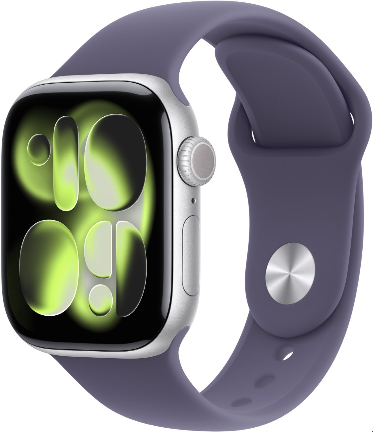 Apple Watch Series 11 (42mm) GPS Smartwatch Alu mit Sportarmband S/M silber/nebelviolett