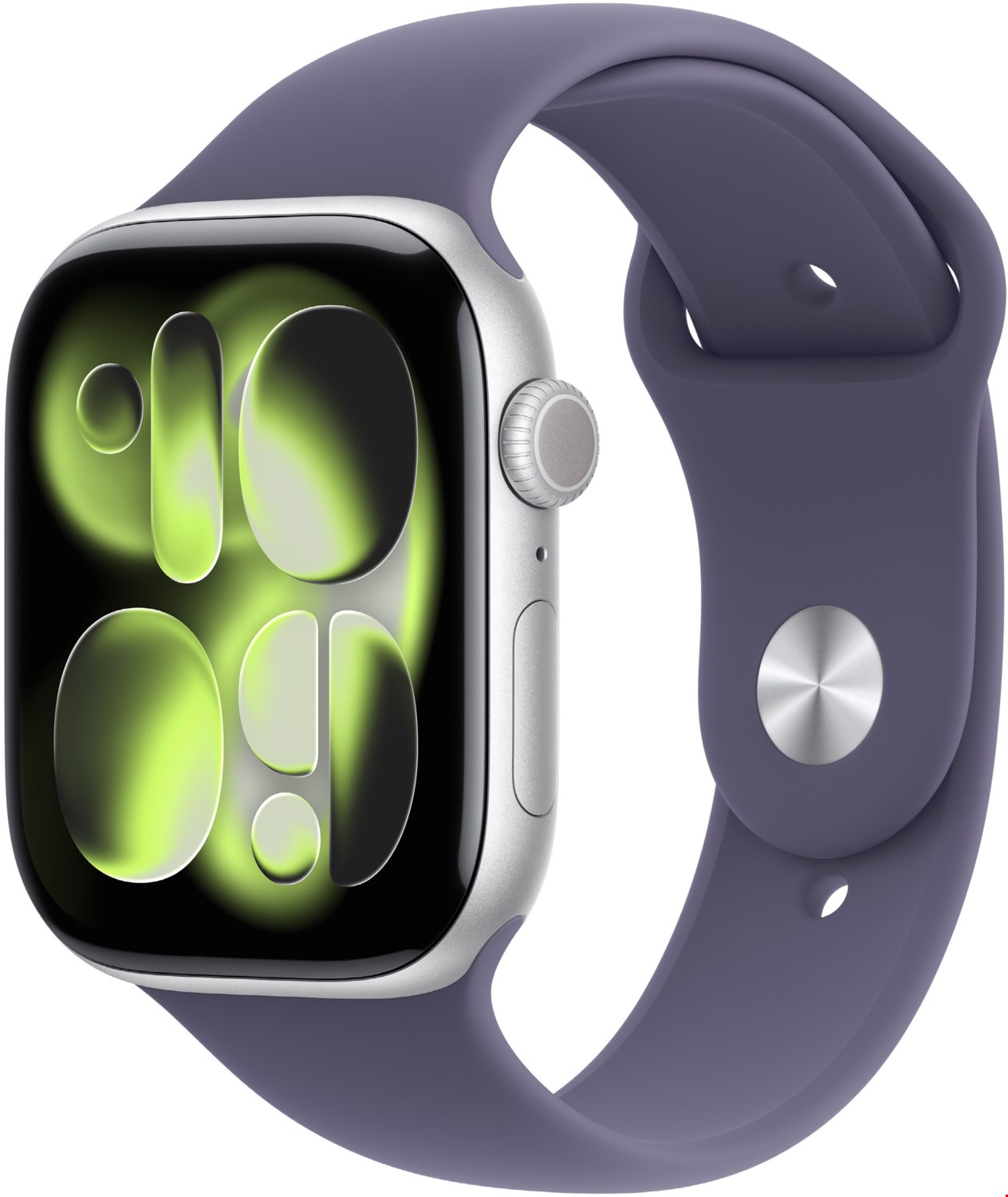 Apple Watch Series 11 (46mm) GPS Smartwatch Alu mit Sportarmband M/L silber/nebelviolett