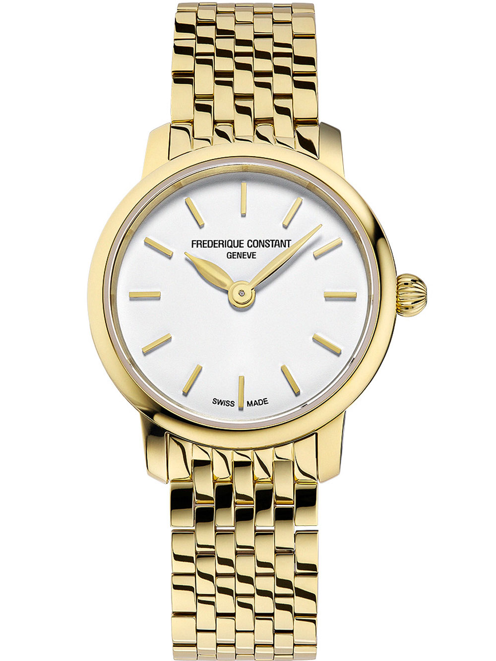 Frederique Constant FC-200S5B Damenuhr Classics slimline ladies mini gold 25mm 3ATM