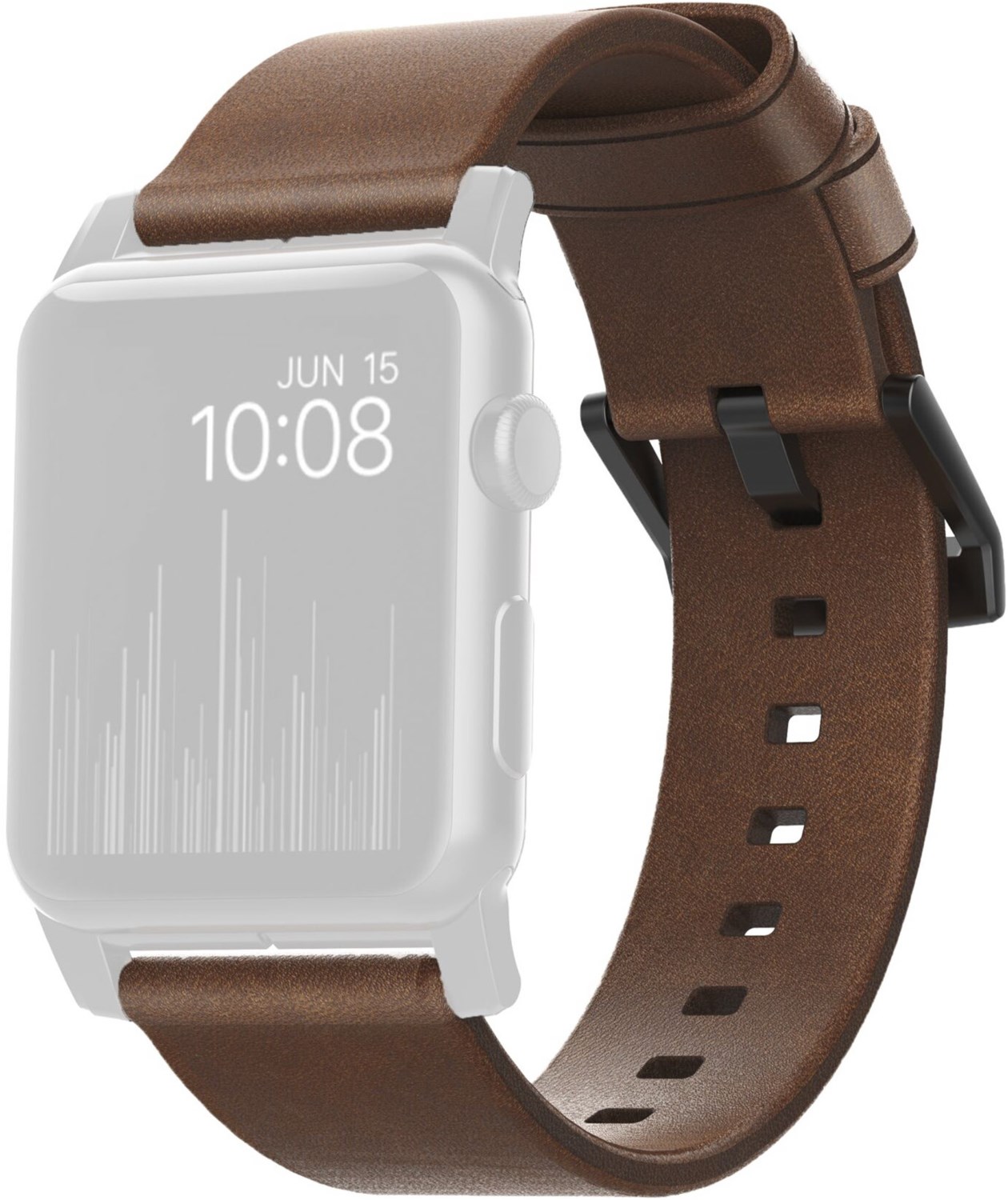 Modern Lederarmband (42/44/45/49mm) für Apple Watch braun/schwarz