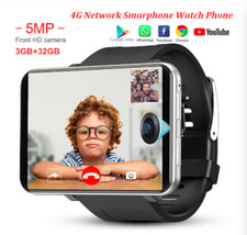 DM100 SmartWatch Telefon 4G LTE 3GB+32GB Google Play Android 7.1GPS WiFi Schwarz