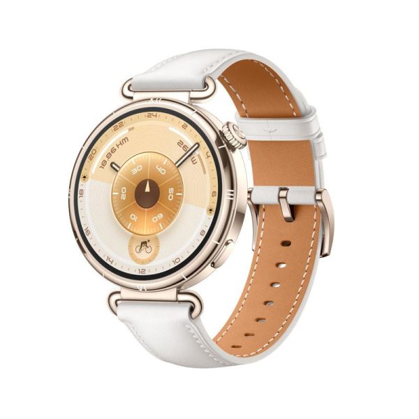 Watch GT 6, 41mm, Goldfarbenes Edelstahlgehäuse mit weißem Kompositarmband